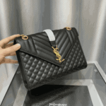 Saint Laurent Envelope Medium Bag Black Quilted Leather - Image 4