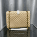 Saint Laurent Envelope Medium Bag Dark Taupe Matelassé Leather - Image 7