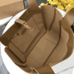 Saint Laurent Le 5 À 7 Bea Golden Leaf Suede Tote Bag - Image 3