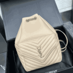 Saint Laurent Mini Joe Bucket Bag Cream Quilted Leather - Image 2