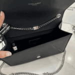 Saint Laurent Kate Medium Mirror Effect Leather Bag Black - Image 2