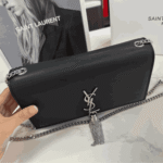 Saint Laurent Kate Medium Mirror Effect Leather Bag Black - Image 3