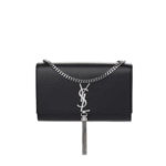 Saint Laurent Kate Medium Mirror Effect Leather Bag Black