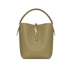 Saint Laurent Le 37 Bucket Bag Dark Beige Shiny Leather