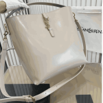 Saint Laurent Le 37 Bucket Bag White Leather - Image 2