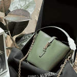 Saint Laurent Le 37 Mini Shiny Leather Bag Green - Image 3
