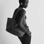 Saint Laurent Le 5 À 7 Bea Golden Leaf Suede Tote Bag - Image 4