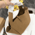 Saint Laurent Le 5 À 7 Bea Golden Leaf Suede Tote Bag - Image 6