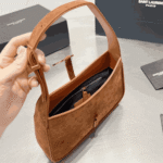 Saint Laurent Le 5 À 7 Hobo Bag Brown Suede Leather - Image 4