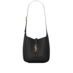 Saint Laurent Le 5 À 7 Supple Baby Black Grained Deer Leather Bag