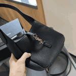 Saint Laurent Le 5 À 7 Supple Baby Black Grained Deer Leather Bag - Image 5