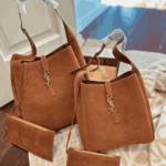 Saint Laurent Le 5 À 7 Supple Small Suede Shoulder Bag Golden Brown - Image 5