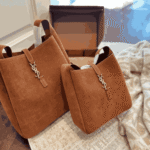 Saint Laurent Le 5 À 7 Supple Small Suede Shoulder Bag Golden Brown - Image 6