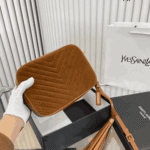 Saint Laurent Lou Camera Bag Cinnamon Suede Matelassé - Image 5