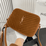 Saint Laurent Lou Camera Bag Cinnamon Suede Matelassé - Image 4