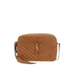 Saint Laurent Lou Camera Bag Cinnamon Suede Matelassé