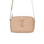 Saint Laurent Lou Camera Bag Dark Beige Quilted Leather
