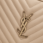 Saint Laurent Lou Camera Bag Dark Beige Quilted Leather - Image 8