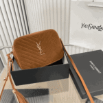 Saint Laurent Lou Camera Bag Cinnamon Suede Matelassé - Image 3