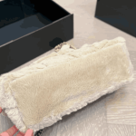 Saint Laurent Loulou Shearling Puffer Bag Beige - Image 4