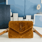 Saint Laurent Loulou Small Suede Shoulder Bag Brown - Image 2