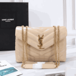 Saint Laurent Loulou Small Bag Dark Beige Leather - Image 3