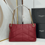 Saint Laurent Loulou Puffer Small Shoulder Bag Red Leather - Image 2