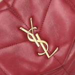Saint Laurent Loulou Puffer Small Shoulder Bag Red Leather - Image 3