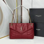 Saint Laurent Loulou Puffer Small Shoulder Bag Red Leather - Image 6