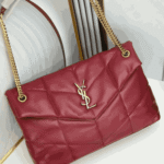 Saint Laurent Loulou Puffer Small Shoulder Bag Red Leather - Image 4