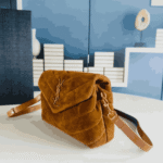 Saint Laurent Loulou Small Suede Shoulder Bag Brown - Image 3