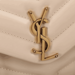 Saint Laurent Loulou Small Bag Dark Beige Leather - Image 5