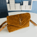Saint Laurent Loulou Small Suede Shoulder Bag Brown - Image 6
