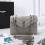 Saint Laurent Loulou Small Bag Grey Leather - Image 3