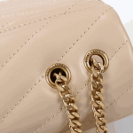 Saint Laurent Loulou Small Bag Dark Beige Leather - Image 4