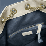 Saint Laurent Mini Joe Bucket Bag Cream Quilted Leather - Image 3