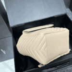 Saint Laurent Mini Joe Bucket Bag Cream Quilted Leather - Image 4