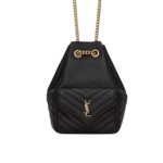 Saint Laurent Mini Joe Bucket Bag Black Quilted Leather