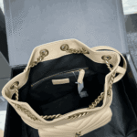 Saint Laurent Mini Joe Bucket Bag Cream Quilted Leather - Image 8