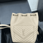 Saint Laurent Mini Joe Bucket Bag Cream Quilted Leather - Image 6