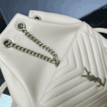 Saint Laurent Mini Joe Bucket Bag Cream Quilted Leather - Image 7