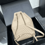 Saint Laurent Mini Joe Bucket Bag Cream Quilted Leather - Image 9