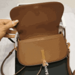 Saint Laurent Mini Voltaire Leather Shoulder Bag Dark Cork - Image 3