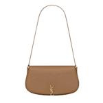 Saint Laurent Mini Voltaire Leather Shoulder Bag Dark Cork