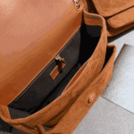 Saint Laurent Niki Baby Chain Bag Brown Suede Leather - Image 3