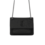 Saint Laurent Niki Baby Vintage Black Leather Shoulder Bag
