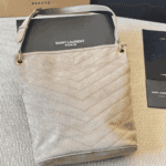 Saint Laurent Niki Supple Bucket Bag Gray Suede - Image 4