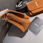 Saint Laurent Niki Baby Chain Bag Brown Suede Leather - Image 7