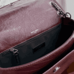 Saint Laurent Niki Shoulder Bag Burgundy Leather - Image 3