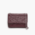 Saint Laurent Niki Shoulder Bag Burgundy Leather
